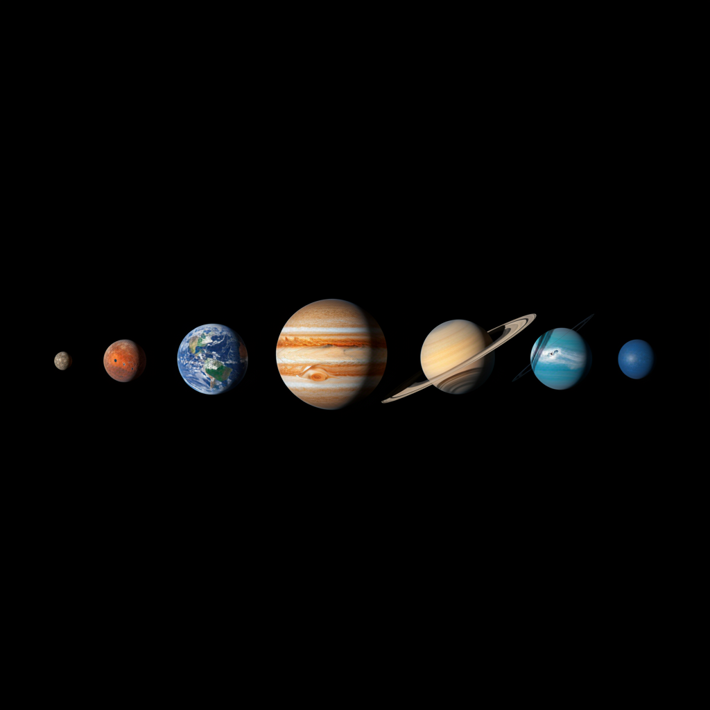Saulės sistemos planetos: dydžių palyginimas nuo A iki Ž